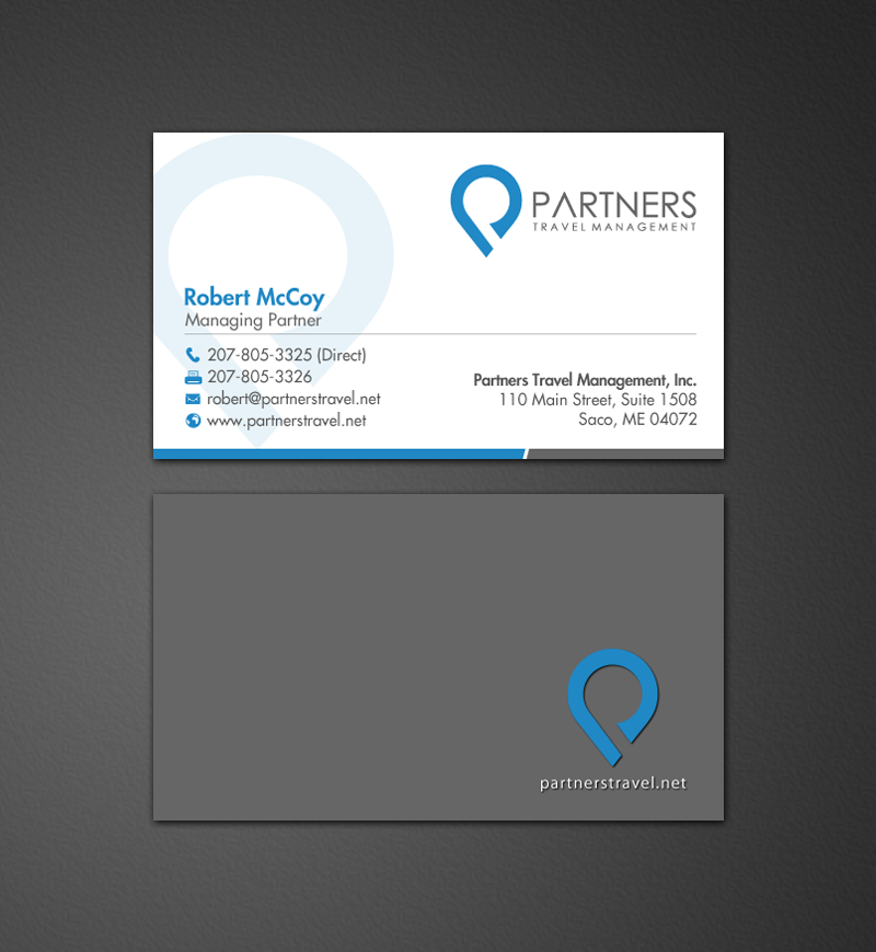 Diseño de Tarjeta de Presentación por chandrayaan.creative para Partners Travel Management | Diseño #10860516