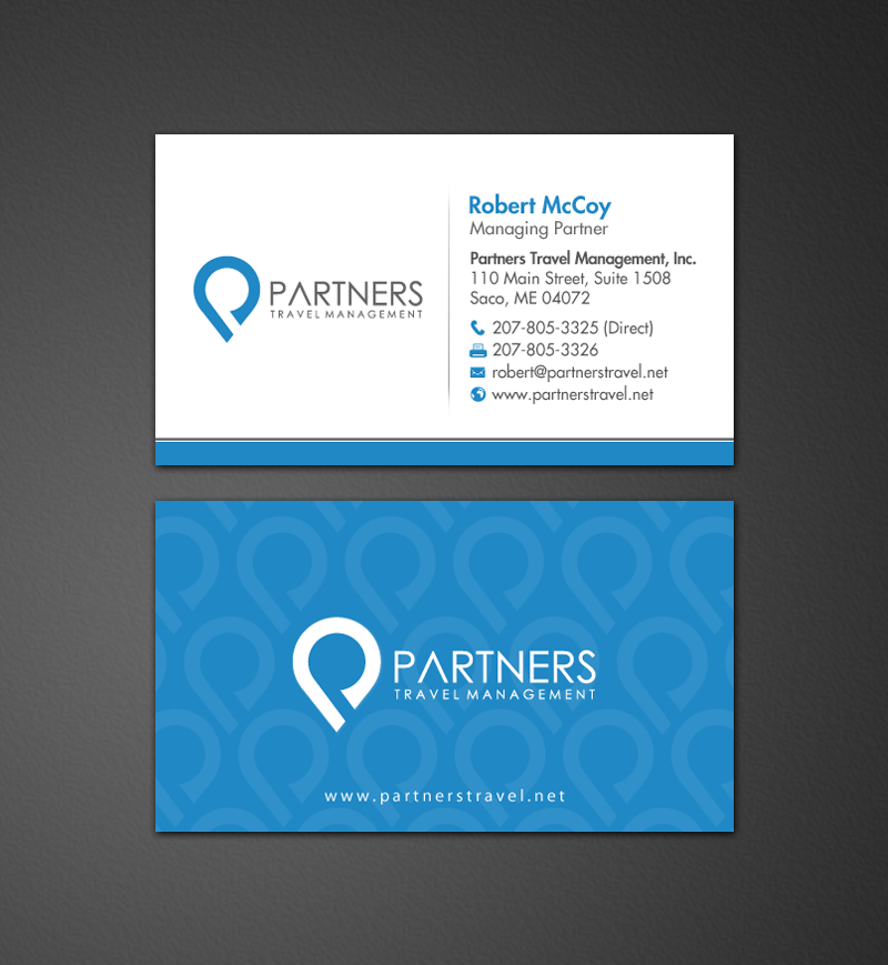 Business Card Design by chandrayaan.creative for Partners Travel Management | Design #10860517