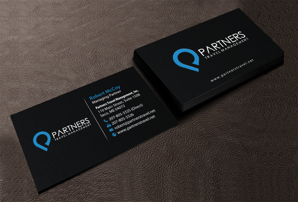 Diseño de Tarjeta de Presentación por chandrayaan.creative para Partners Travel Management | Diseño #10862368