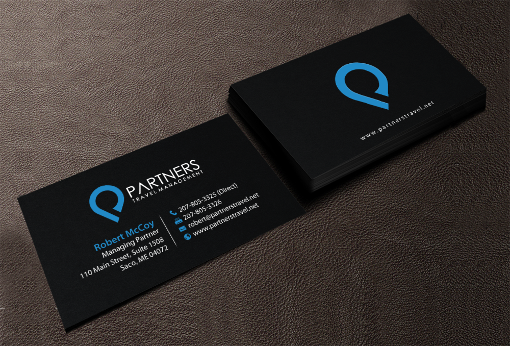 Diseño de Tarjeta de Presentación por chandrayaan.creative para Partners Travel Management | Diseño #10862388