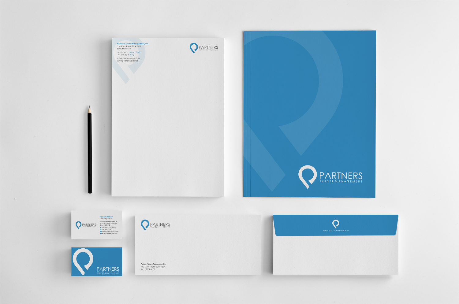 Diseño de Tarjeta de Presentación por chandrayaan.creative para Partners Travel Management | Diseño #10883688