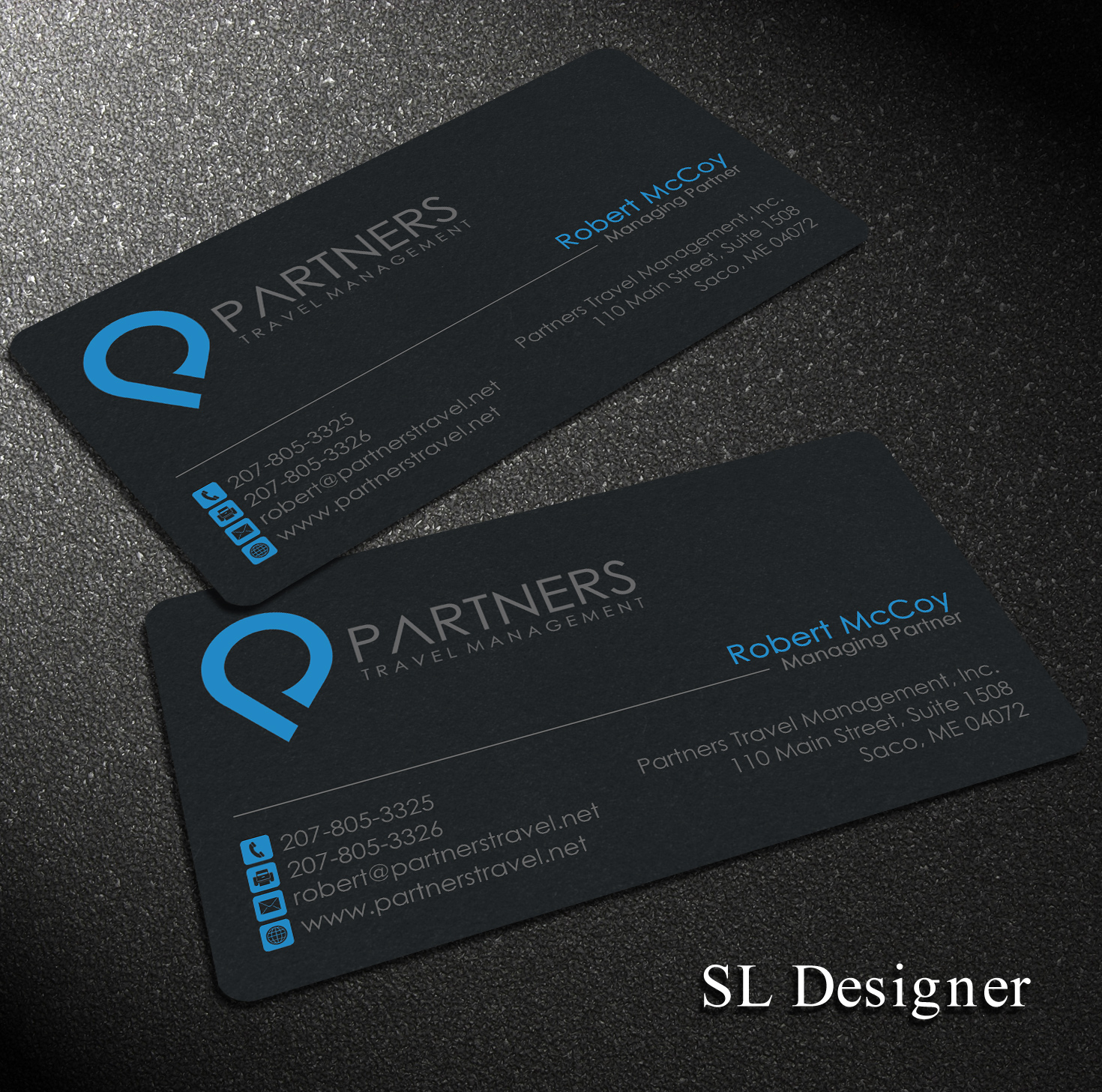 Visitenkarten-Design von SL Designer für Partners Travel Management | Design #10856968
