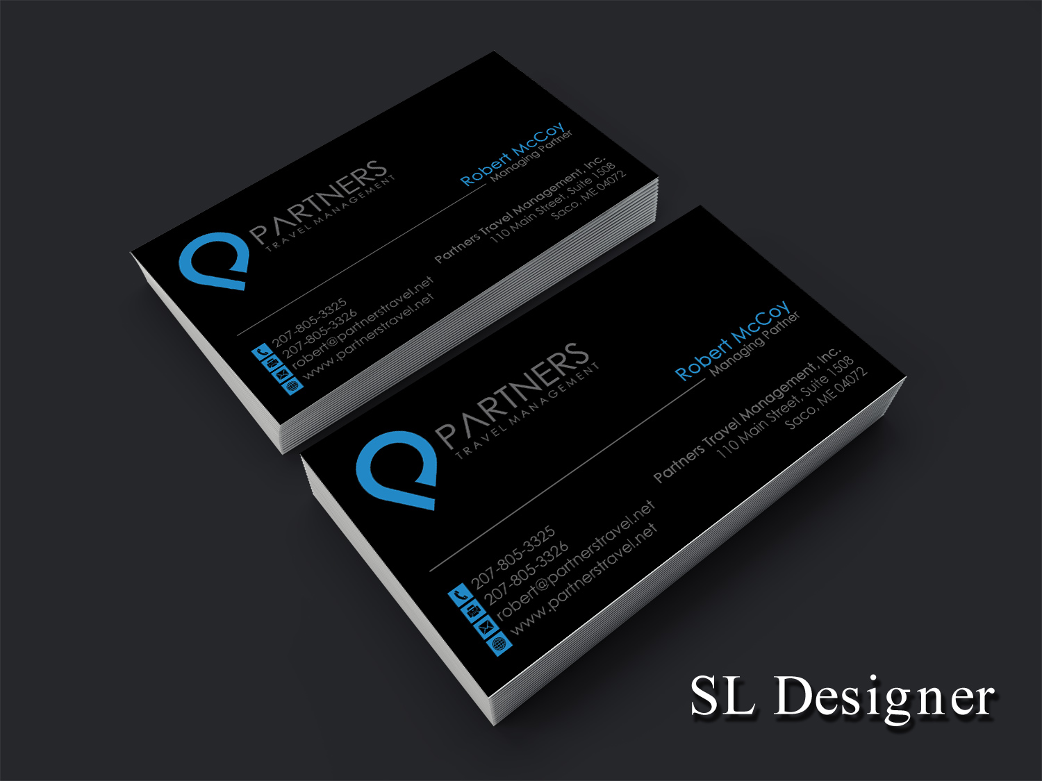 Design de Carte de Visite par SL Designer pour Partners Travel Management | Design #10856969