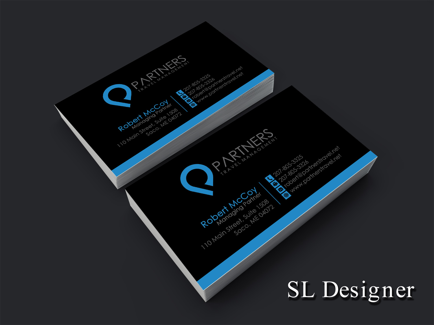 Diseño de Tarjeta de Presentación por SL Designer para Partners Travel Management | Diseño #10856970