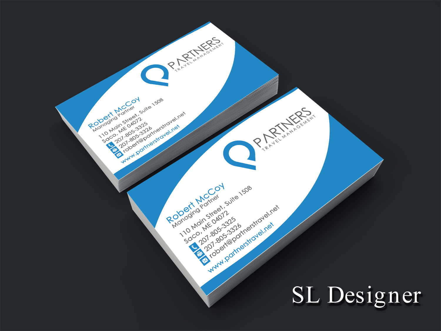 Diseño de Tarjeta de Presentación por SL Designer para Partners Travel Management | Diseño #10857003