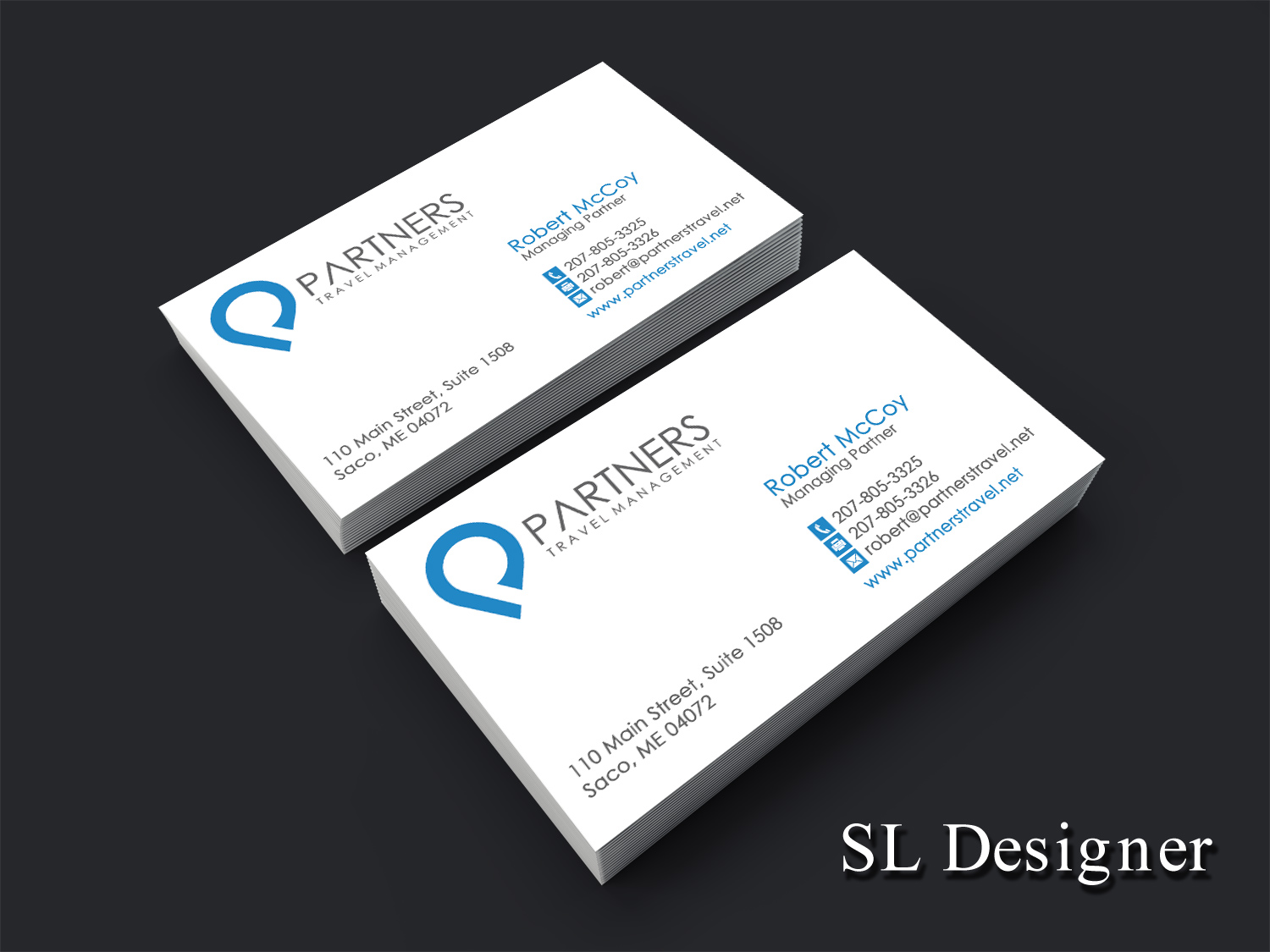 Diseño de Tarjeta de Presentación por SL Designer para Partners Travel Management | Diseño #10857026