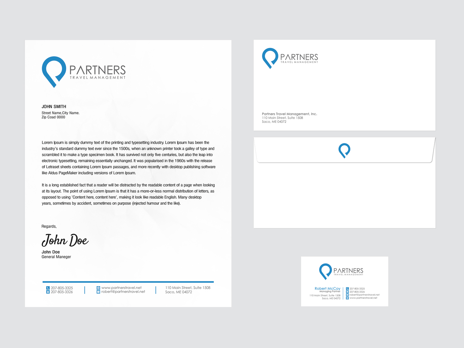 Business Card Design by SL Designer for Partners Travel Management | Design #10857027