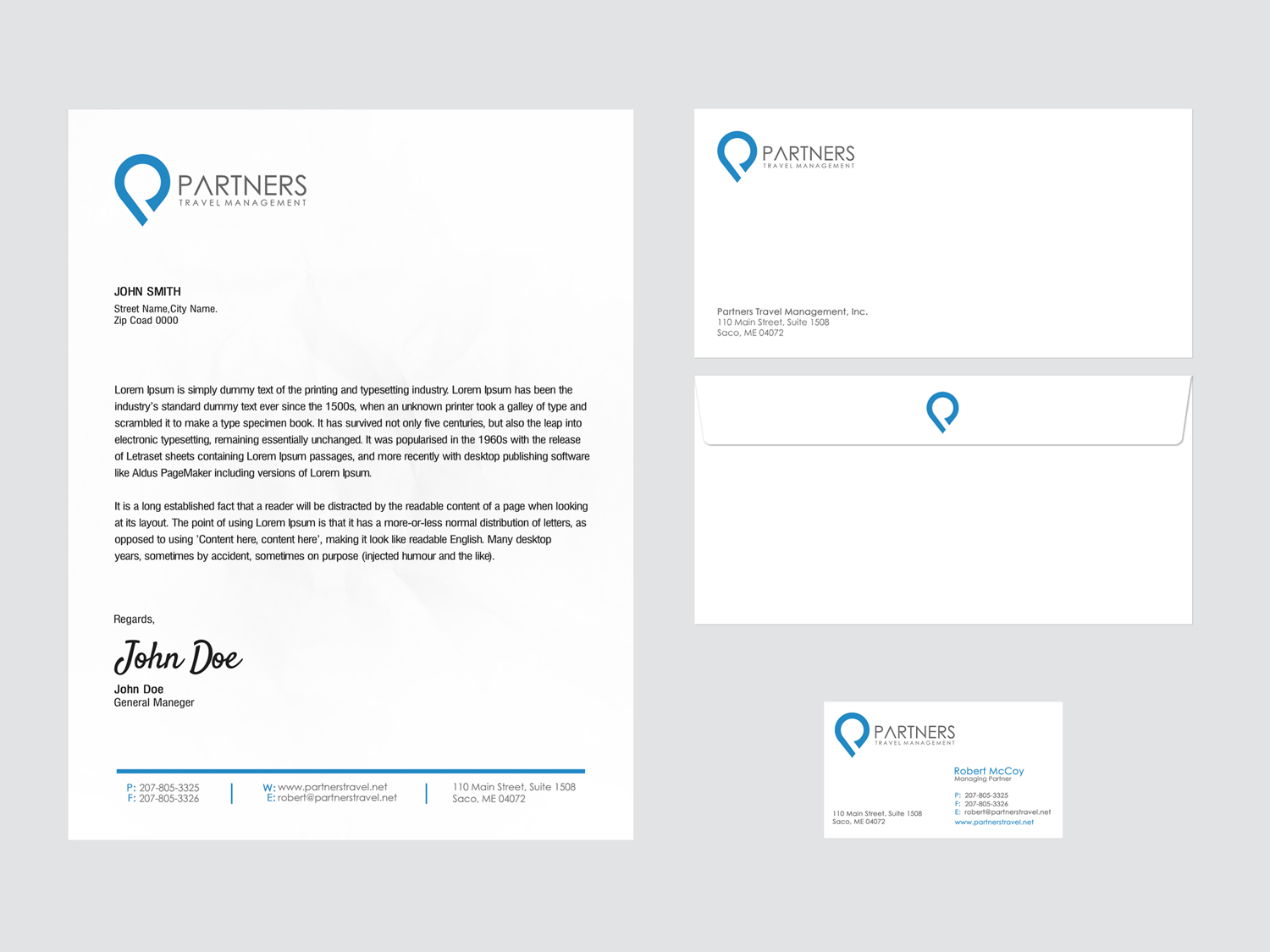 Diseño de Tarjeta de Presentación por SL Designer para Partners Travel Management | Diseño #10858082