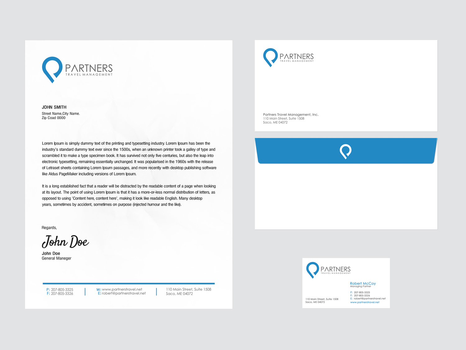 Diseño de Tarjeta de Presentación por SL Designer para Partners Travel Management | Diseño #10858083