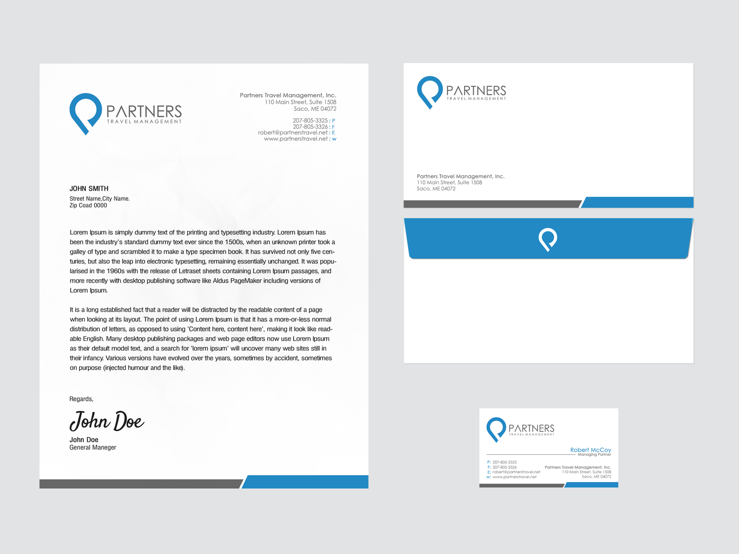 Diseño de Tarjeta de Presentación por SL Designer para Partners Travel Management | Diseño #10858247