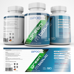 Label for Fatburner Metabolic Nutritial Supplement | Design Emballage par Shark1