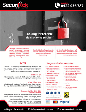 Flyer Design by Jun Kai for Safeguarding Services | Design: #2259978