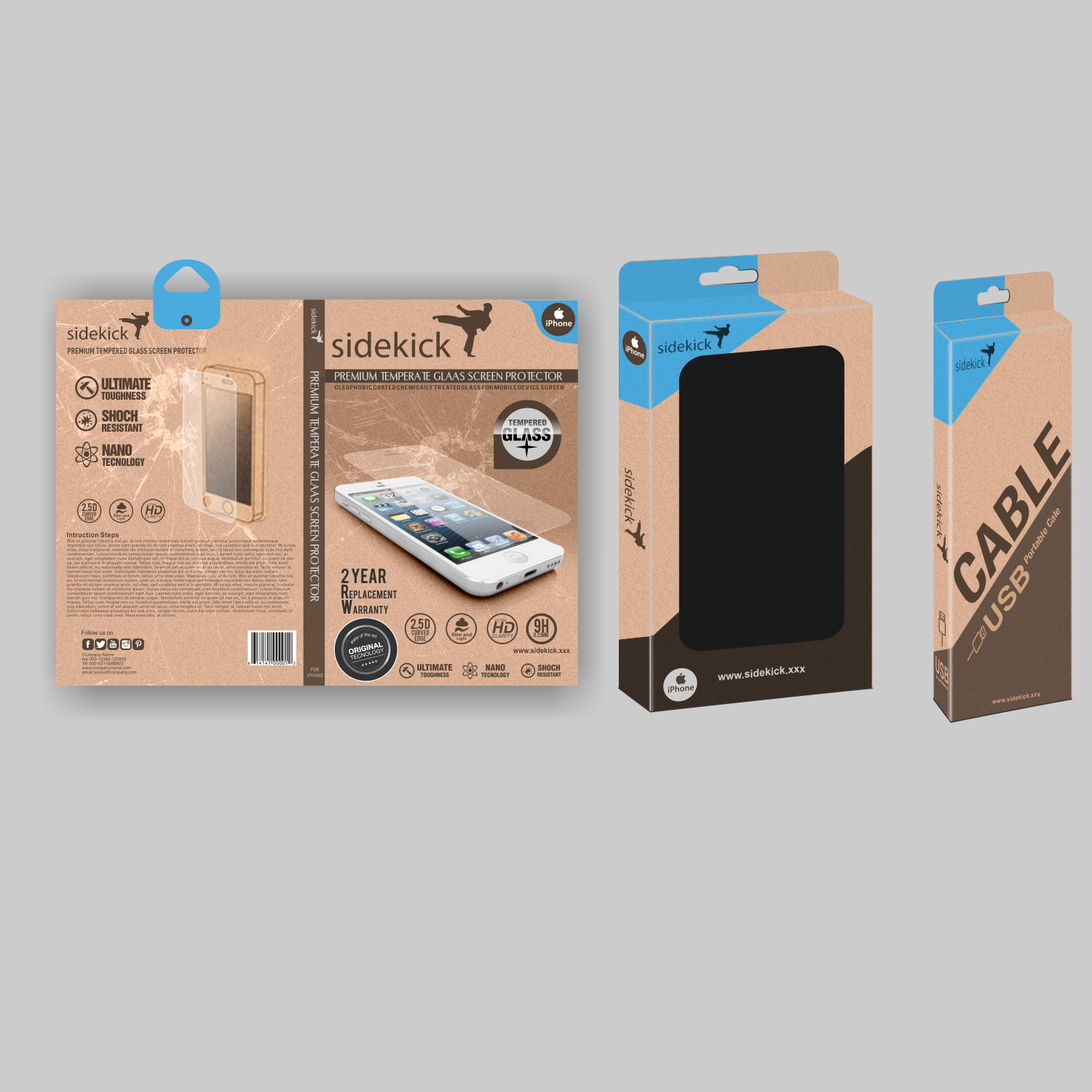Packaging Design by Nikomen for Sidekick Accessories | Design #10874644