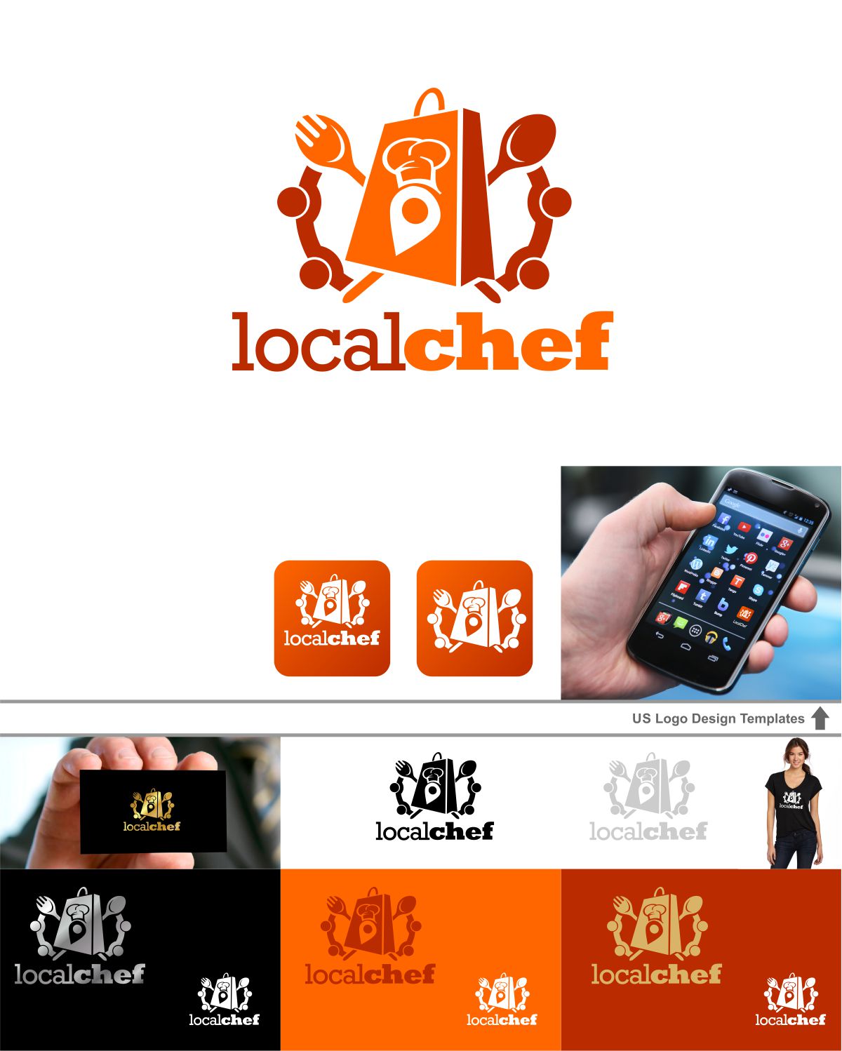 Logo Design by DesignMX (Renan Mejia) for LOCAL CHEF  | Design #10997265