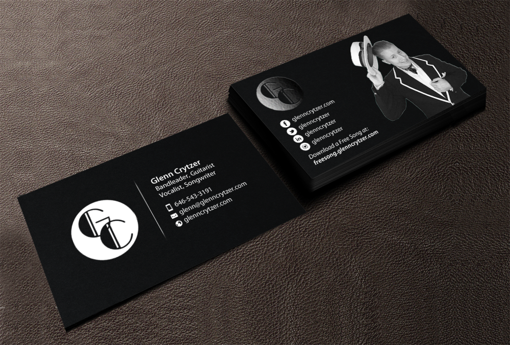 Traditional Masculine Performing Art Business Card Design For A Performing Art Business Card Design