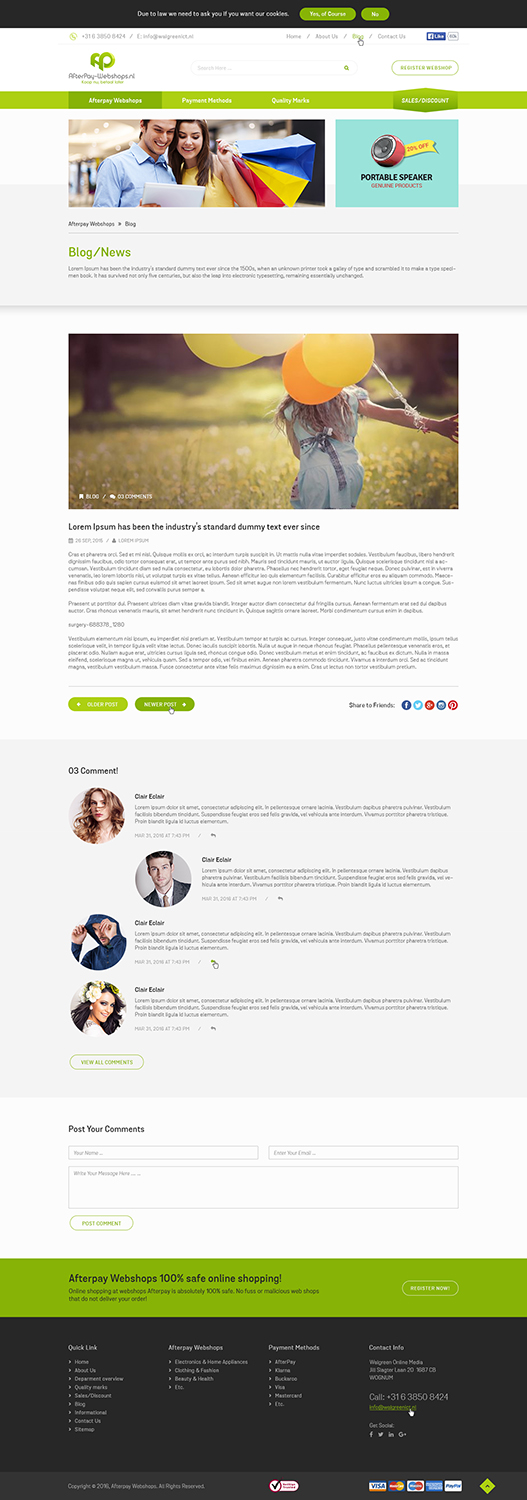 Web-Design von Ved Web Services für Walgreen ICT Diensten | Design #11374704