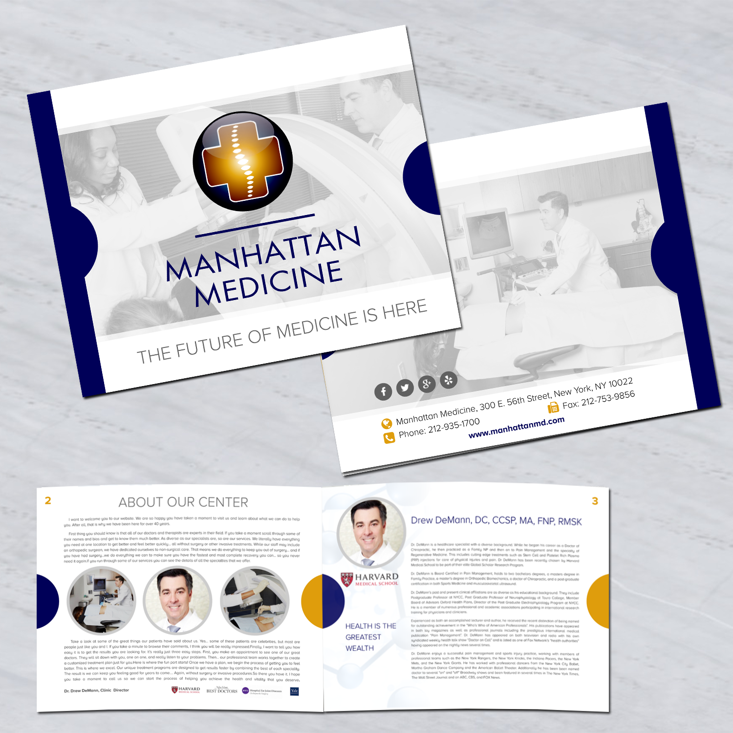 Diseño de Brochure por elveneclipse para Manhattan Medicine | Diseño #11160496