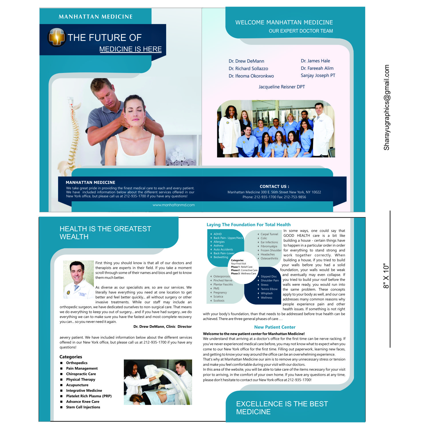 Brochure Design by sharayugraphics for Manhattan Medicine | Design #10983651