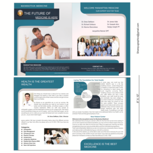 Brochure Design by sharayugraphics for Manhattan Medicine | Design #10983651