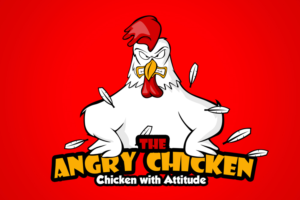 The Angry Chicken - Chicken with Attitude | Logo Design by Roger B.