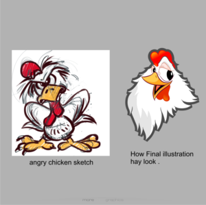 The Angry Chicken - Chicken with Attitude | Logo Design by vladst2004