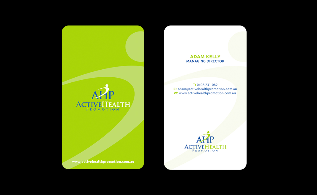 Diseño de Tarjeta de Presentación por creative.visuals para Active Health Promotion | Diseño #2259190