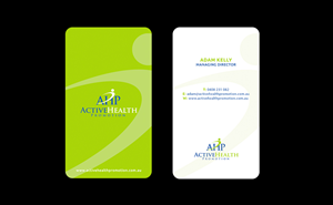 Diseño de Tarjeta de Presentación por creative.visuals para Active Health Promotion | Diseño: #2259190