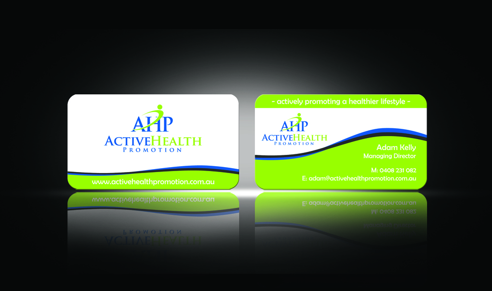 Design de Carte de Visite par wall-jamboree pour Active Health Promotion | Design #2274596