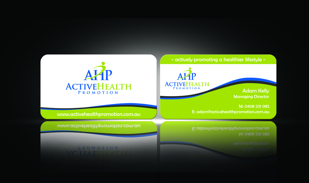 Design de Carte de Visite par wall-jamboree pour Active Health Promotion | Design #2274659