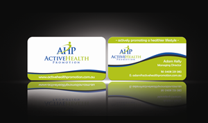Business Card Design by wall-jamboree for Active Health Promotion | Design #2274659