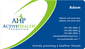 Diseño de Tarjeta de Presentación por Sushma para Active Health Promotion | Diseño: #2255899