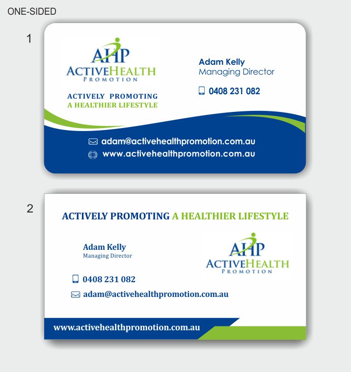 Diseño de Tarjeta de Presentación por IneseRo para Active Health Promotion | Diseño #2256853