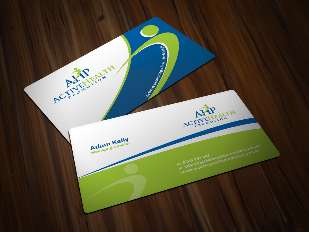 Diseño de Tarjeta de Presentación por Scorpius design para Active Health Promotion | Diseño #2278535