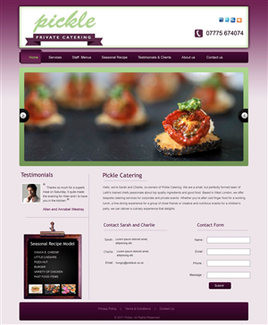 Wordpress Design Project - New Website for Catering Company