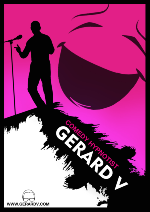 Comedy Hypnotist Gerard V Show Poster | Poster Design by hama89