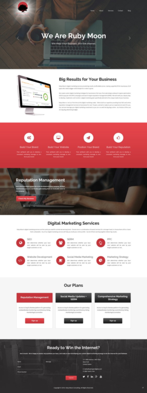 Web Design par pb pour Ruby Moon Consulting | Design : #10877629