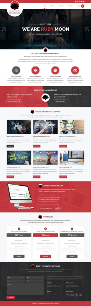Web Design par pb pour Ruby Moon Consulting | Design : #10877631