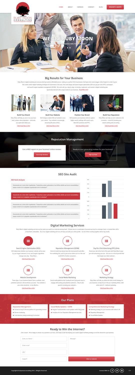 Web Design by pb for Ruby Moon Consulting | Design #10877636