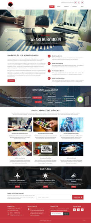 Web Design par pb pour Ruby Moon Consulting | Design : #10877637