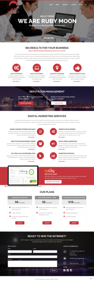 Web Design par pb pour Ruby Moon Consulting | Design : #10877638
