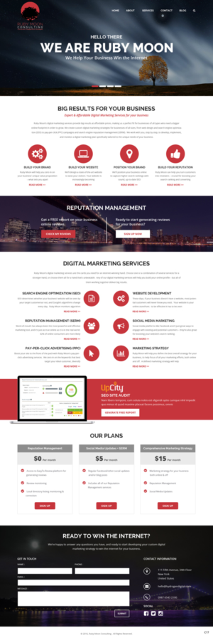 Web Design par pb pour Ruby Moon Consulting | Design : #10877639
