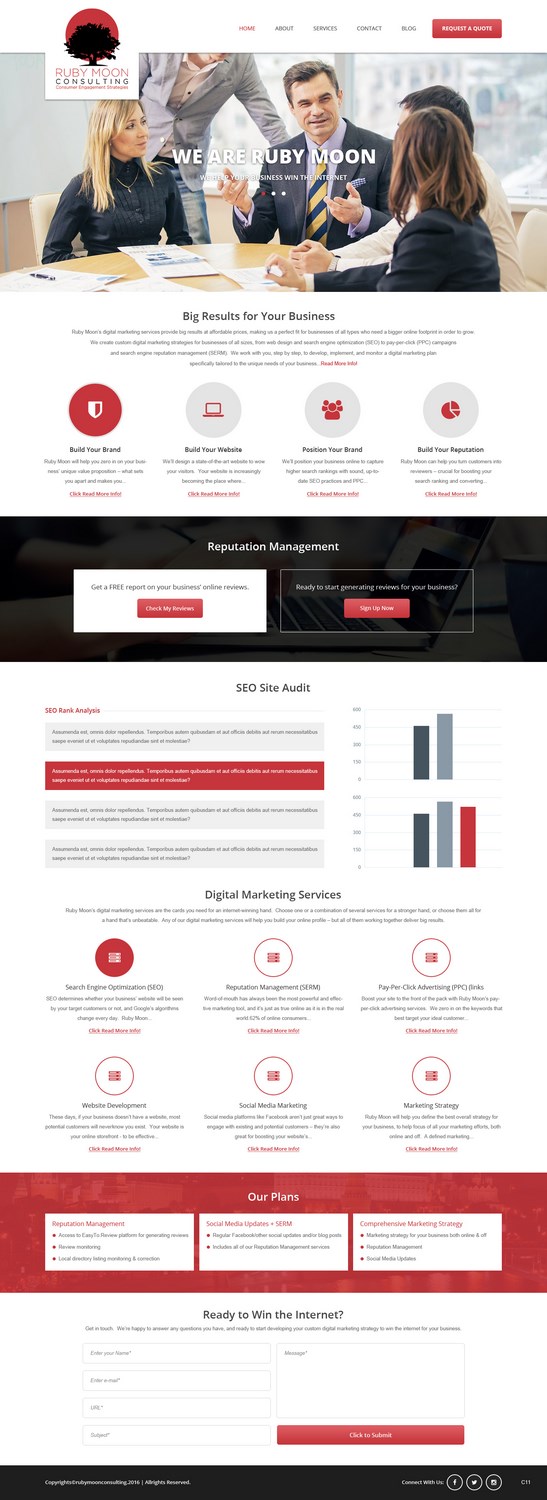 Web Design by pb for Ruby Moon Consulting | Design #10877643