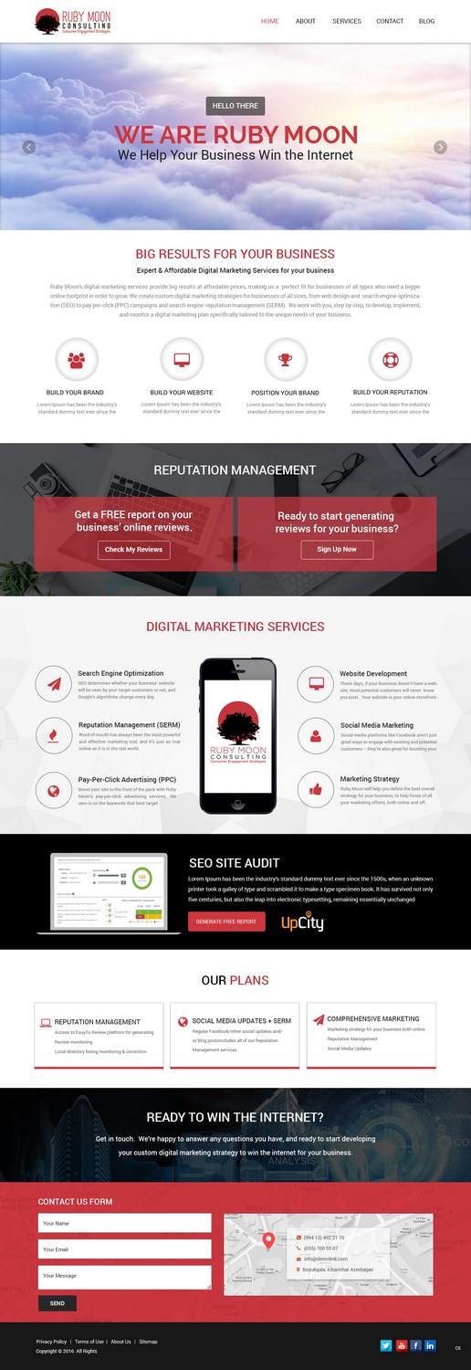 Web Design by pb for Ruby Moon Consulting | Design #10884581