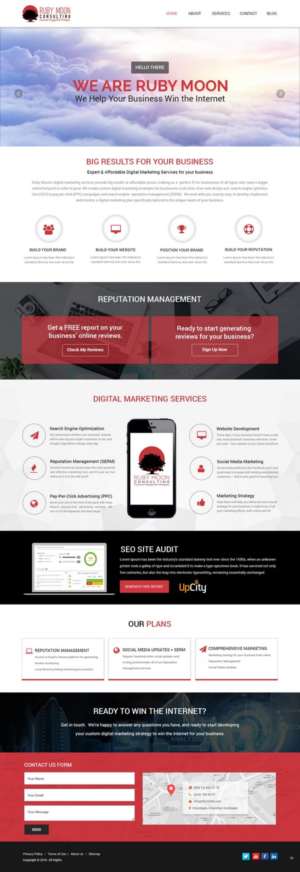 Web Design par pb pour Ruby Moon Consulting | Design : #10884581