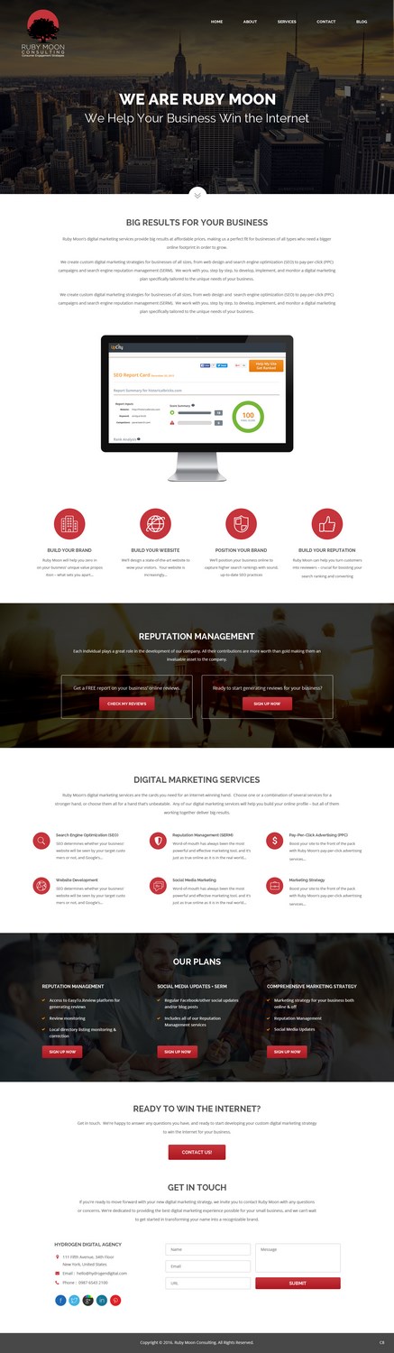 Web Design by pb for Ruby Moon Consulting | Design #10884583