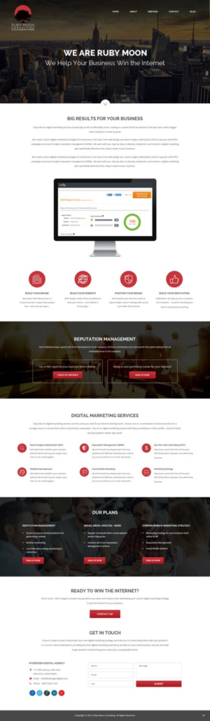 Web Design par pb pour Ruby Moon Consulting | Design : #10884583