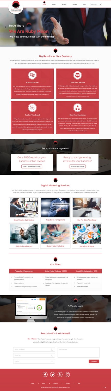 Web Design by pb for Ruby Moon Consulting | Design #10884585