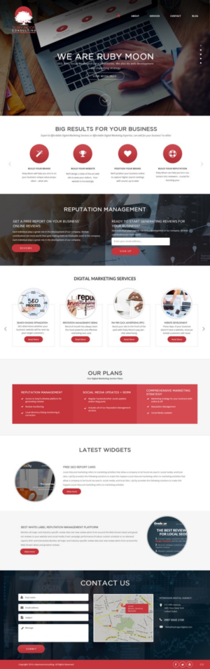 Web Design par pb pour Ruby Moon Consulting | Design : #10884587
