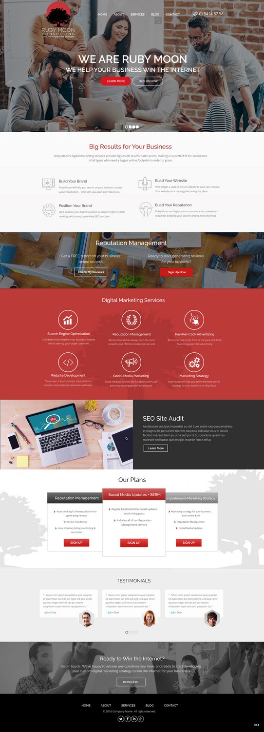 Web Design par pb pour Ruby Moon Consulting | Design : #10884596