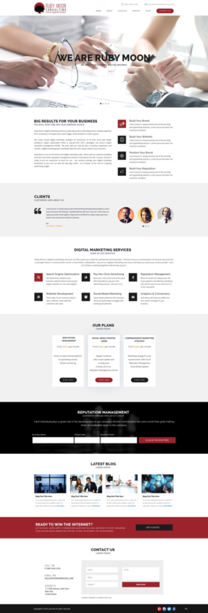 Web Design par pb pour Ruby Moon Consulting | Design : #10884607